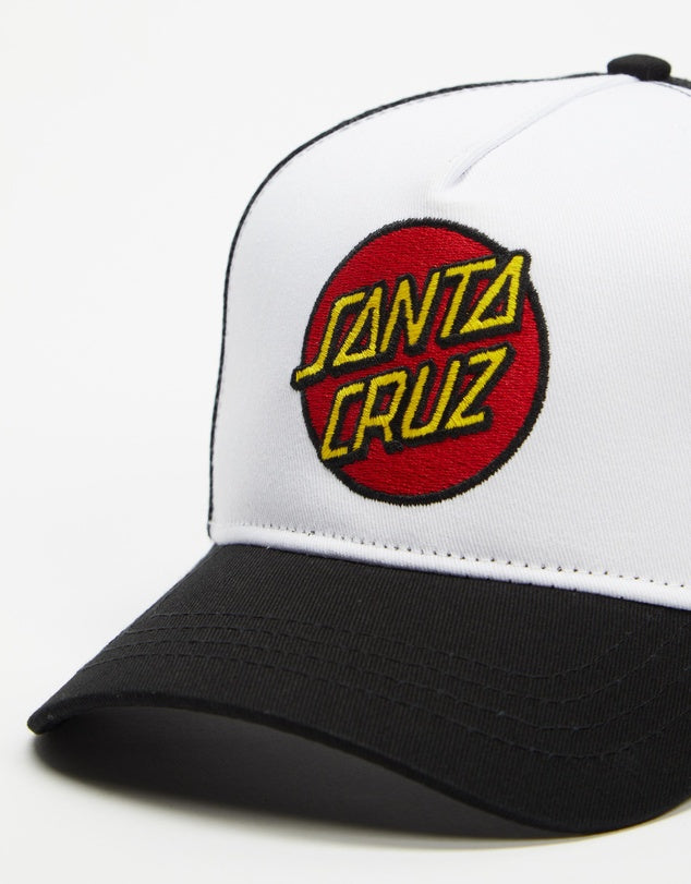 SANTA CRUZ CLASSIC DOT PATCH TRUCKER CAP - BLACK