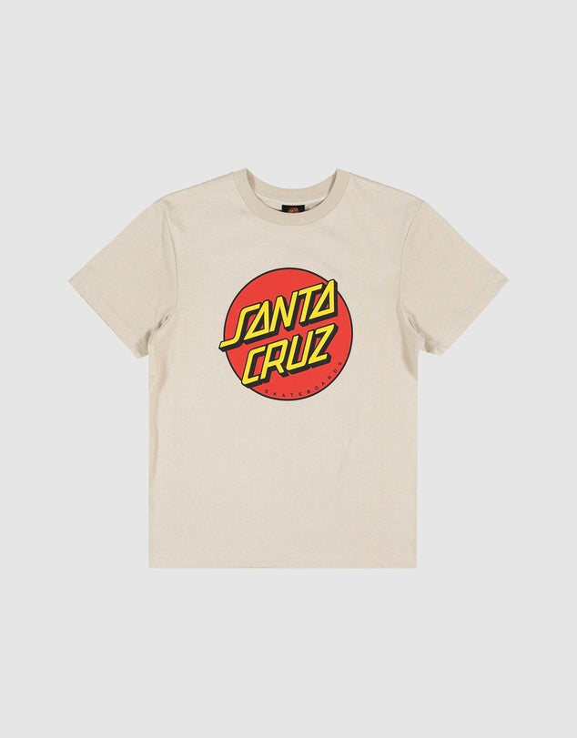 SANTA CRUZ CLASSIC DOT PUFF FRONT TEE - NATURAL