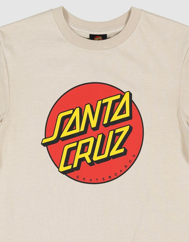 SANTA CRUZ CLASSIC DOT PUFF FRONT TEE - NATURAL