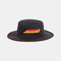 SANTA CRUZ FLAME STRIP HAT - BLACK