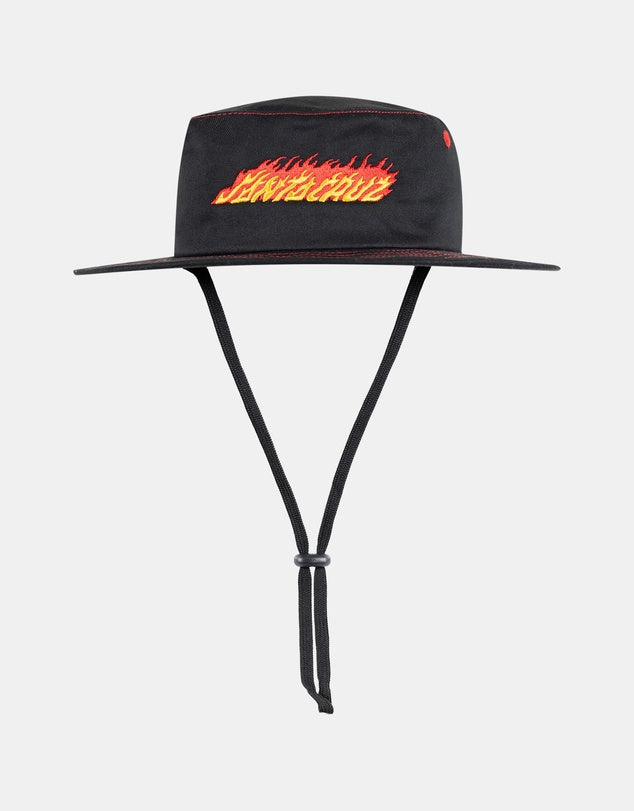 SANTA CRUZ FLAME STRIP HAT - BLACK
