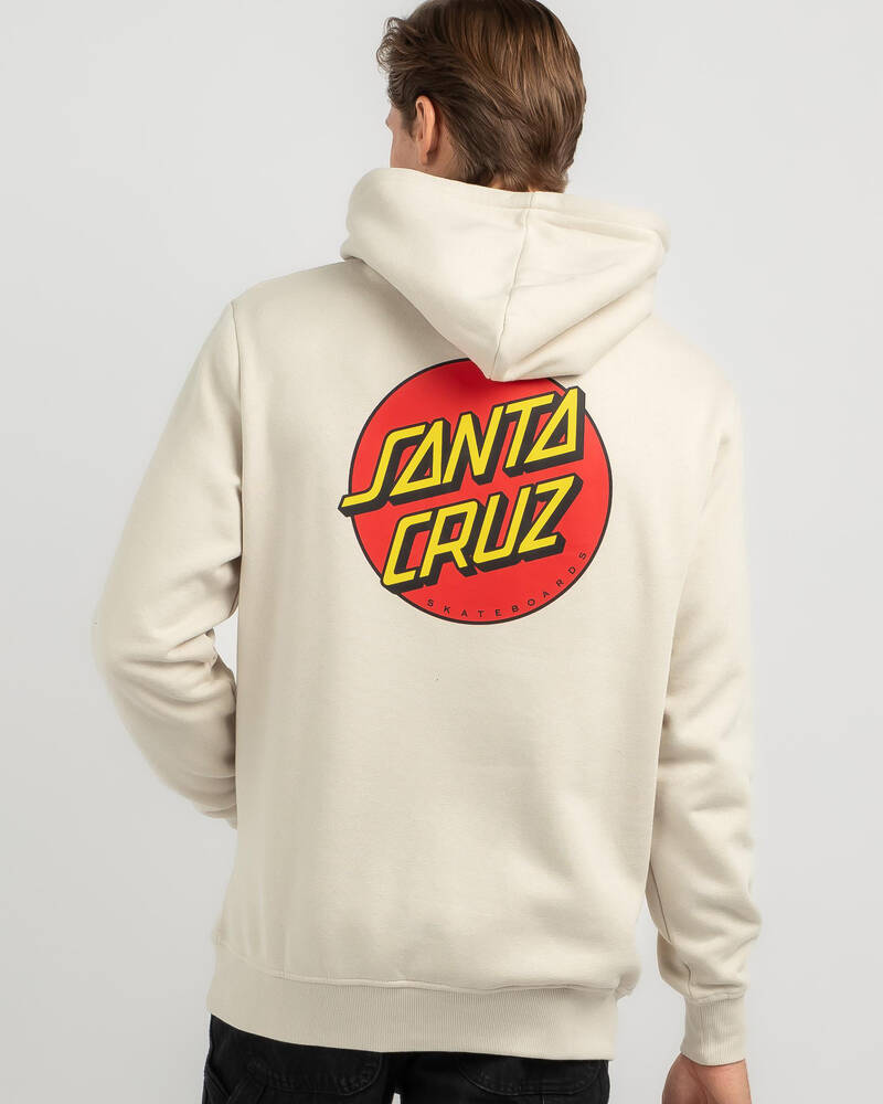 SANTA CRUZ MENS CLASSIC DOT CHEST HOODIE - CONCRETE
