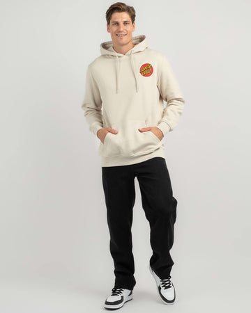 SANTA CRUZ MENS CLASSIC DOT CHEST HOODIE - CONCRETE