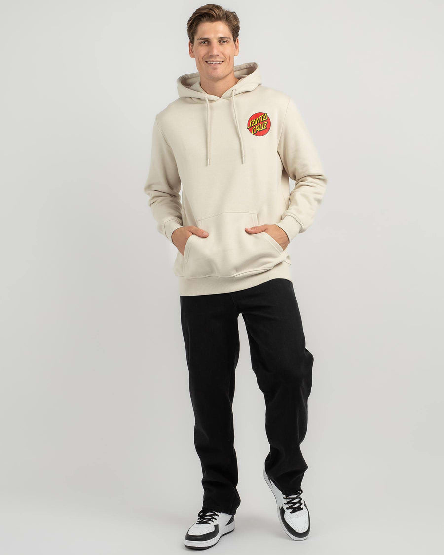 SANTA CRUZ MENS CLASSIC DOT CHEST HOODIE - CONCRETE