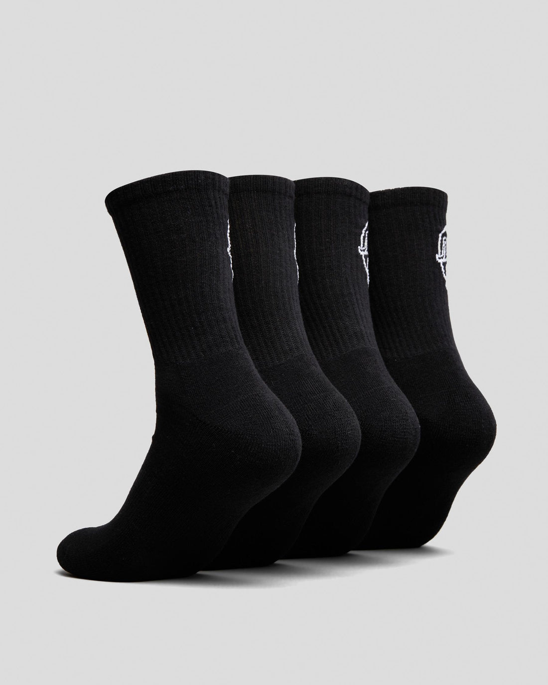 SANTA CRUZ OPUS DOT CREW SOCK 4 PACK - BLACK