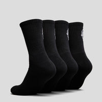 SANTA CRUZ OPUS DOT CREW SOCK 4 PACK - BLACK