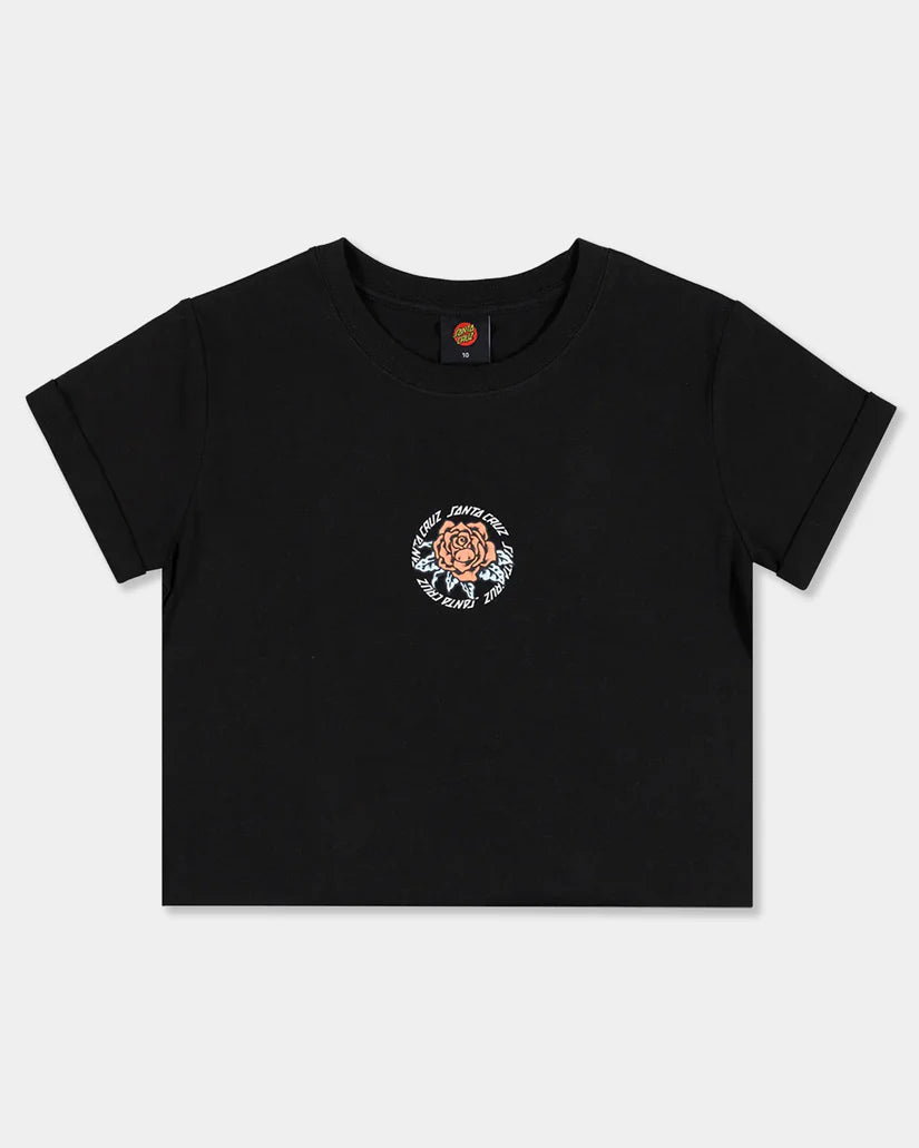 SANTA CRUZ ROSETTE RINGED DOT CENTRE TEE - BLACK