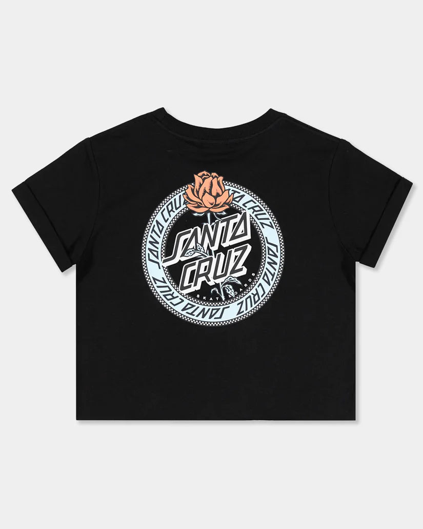 SANTA CRUZ ROSETTE RINGED DOT CENTRE TEE - BLACK