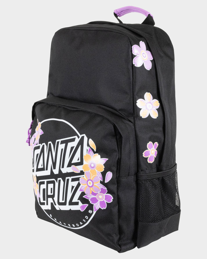 SANTA CRUZ BLOOMING STACK DOT BACKPACK - BLACK