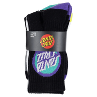 SANTA CRUZ BOLD SHADOW DOT CREW SOCK FOUR PACK