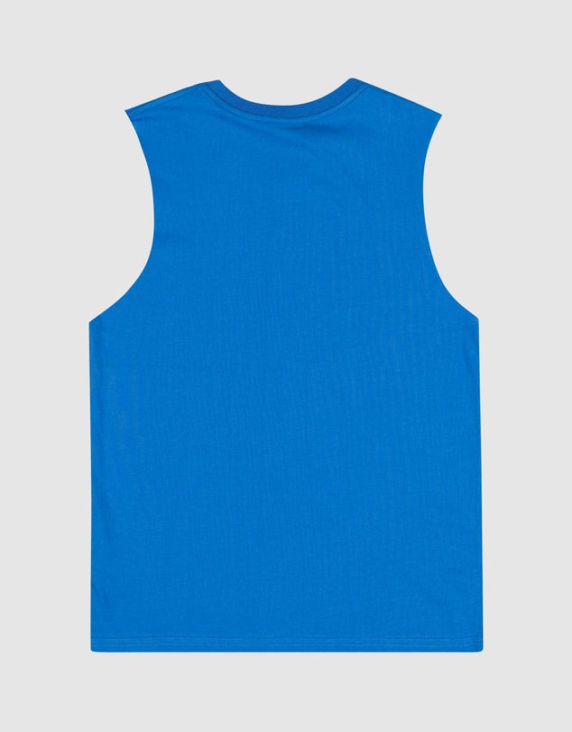 SANTA CRUZ FLAME RINGED DOT FRONT MUSCLE - BLUE
