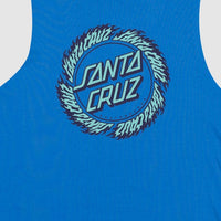 SANTA CRUZ FLAME RINGED DOT FRONT MUSCLE - BLUE