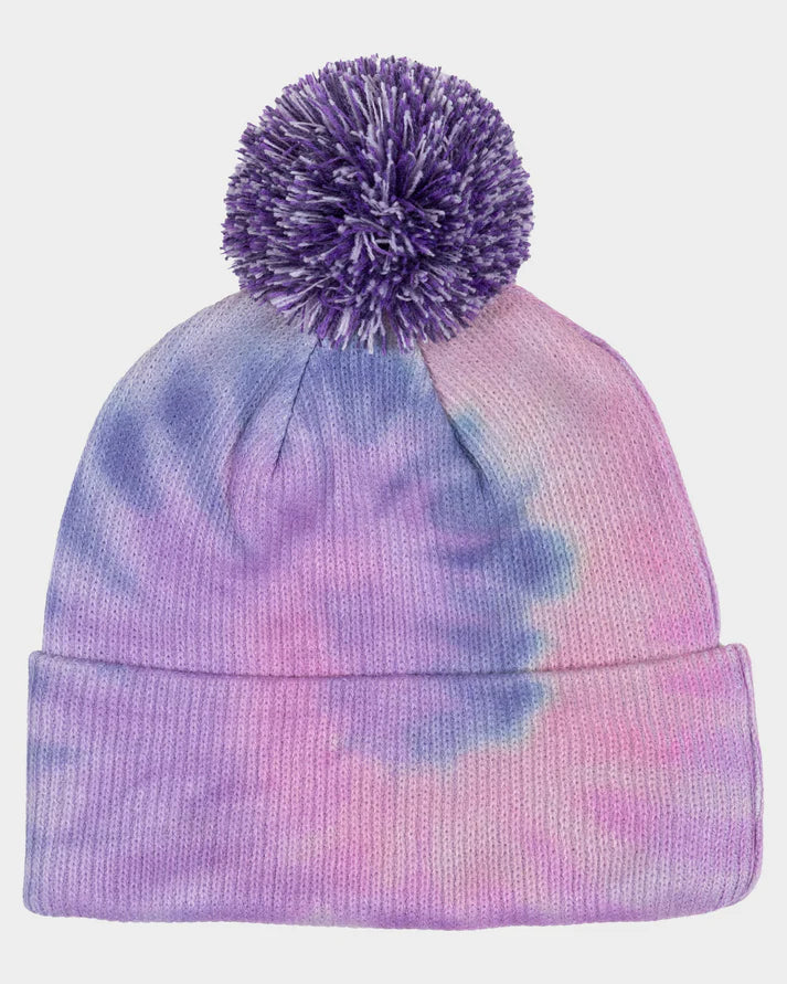 SANTA CRUZ OPUS DOT BOBBLE BEANIE - PINK TIE DYE