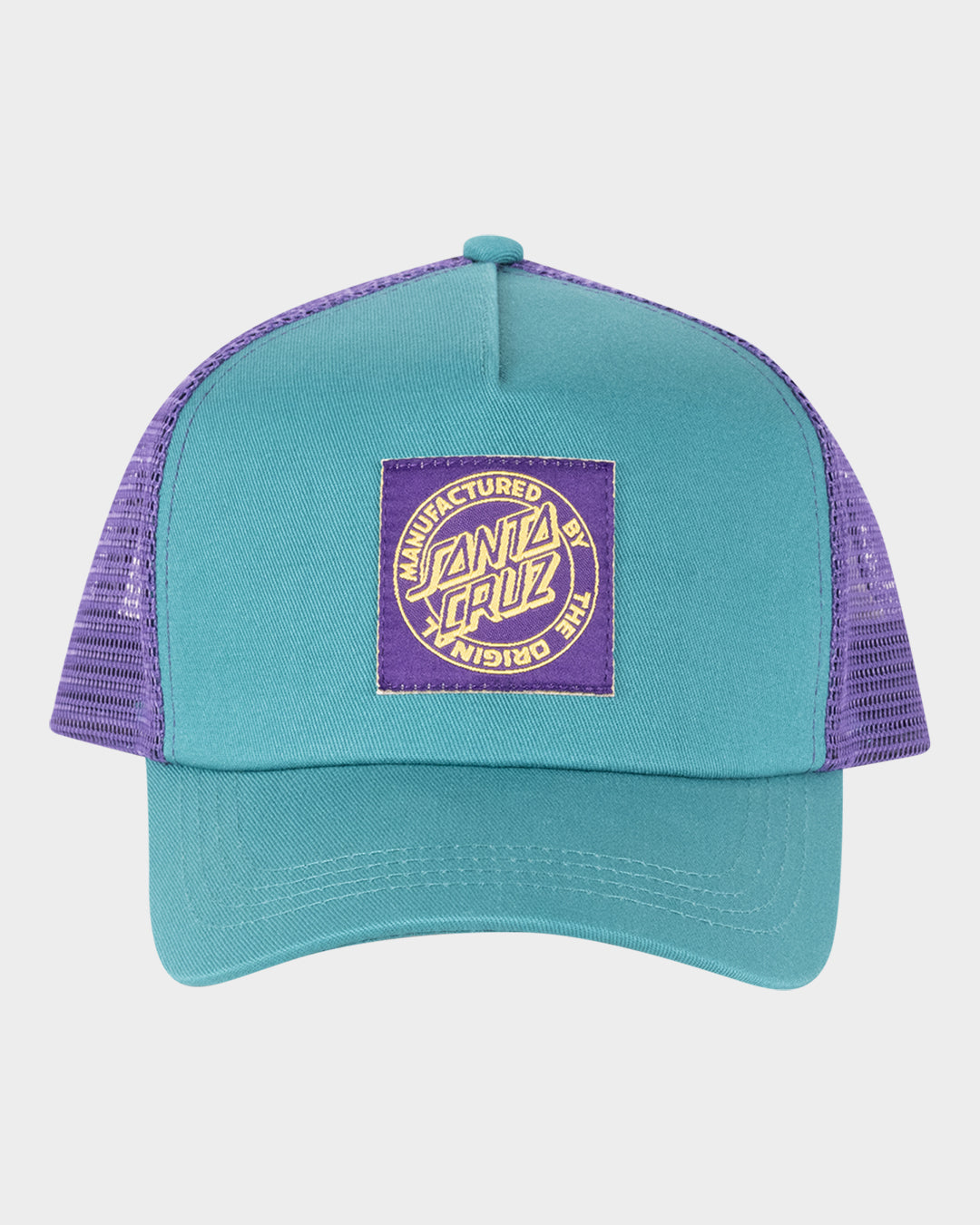 SANTA CRUZ MFG DOT PATCH TRUCKER CAP - TEAL