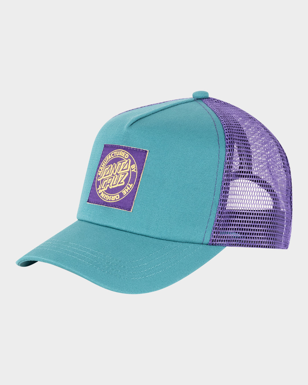 SANTA CRUZ MFG DOT PATCH TRUCKER CAP - TEAL
