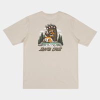SANTA CRUZ SCREAMING GRIZZLY MEN'S T-SHIRT - NATURAL