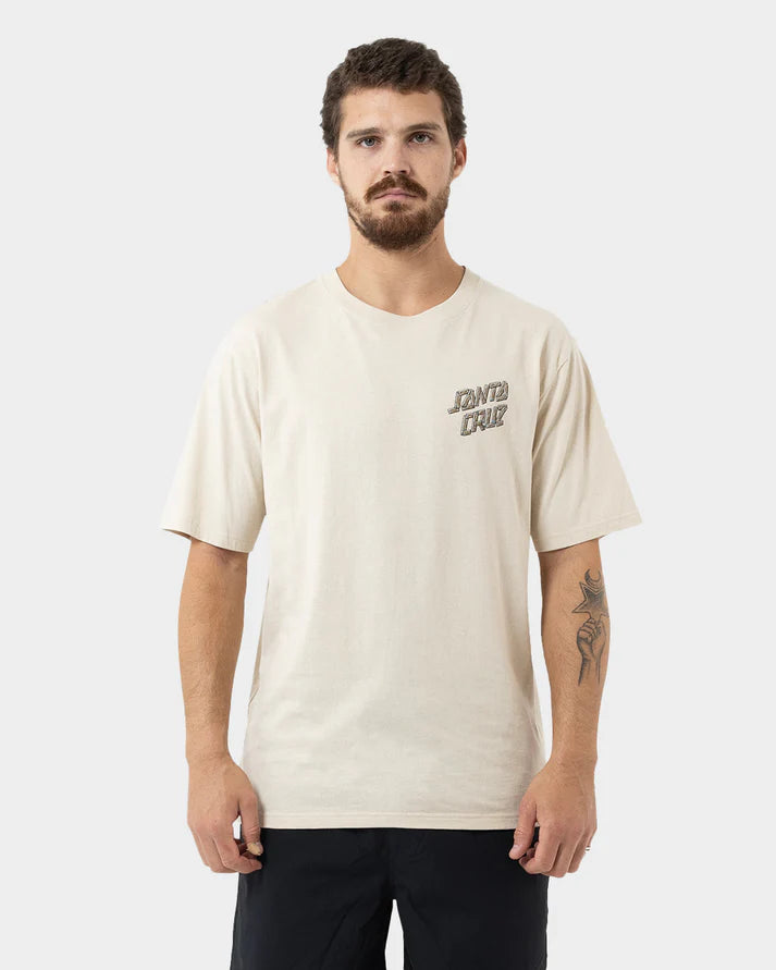 SANTA CRUZ SCREAMING GRIZZLY MEN'S T-SHIRT - NATURAL