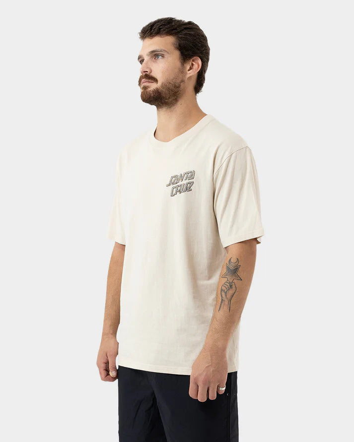 SANTA CRUZ SCREAMING GRIZZLY MEN'S T-SHIRT - NATURAL