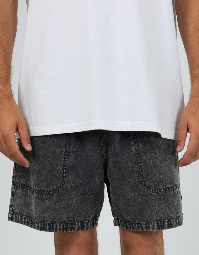 SILENT THEORY ALL ROUNDER SHORT - WASHED BLACK