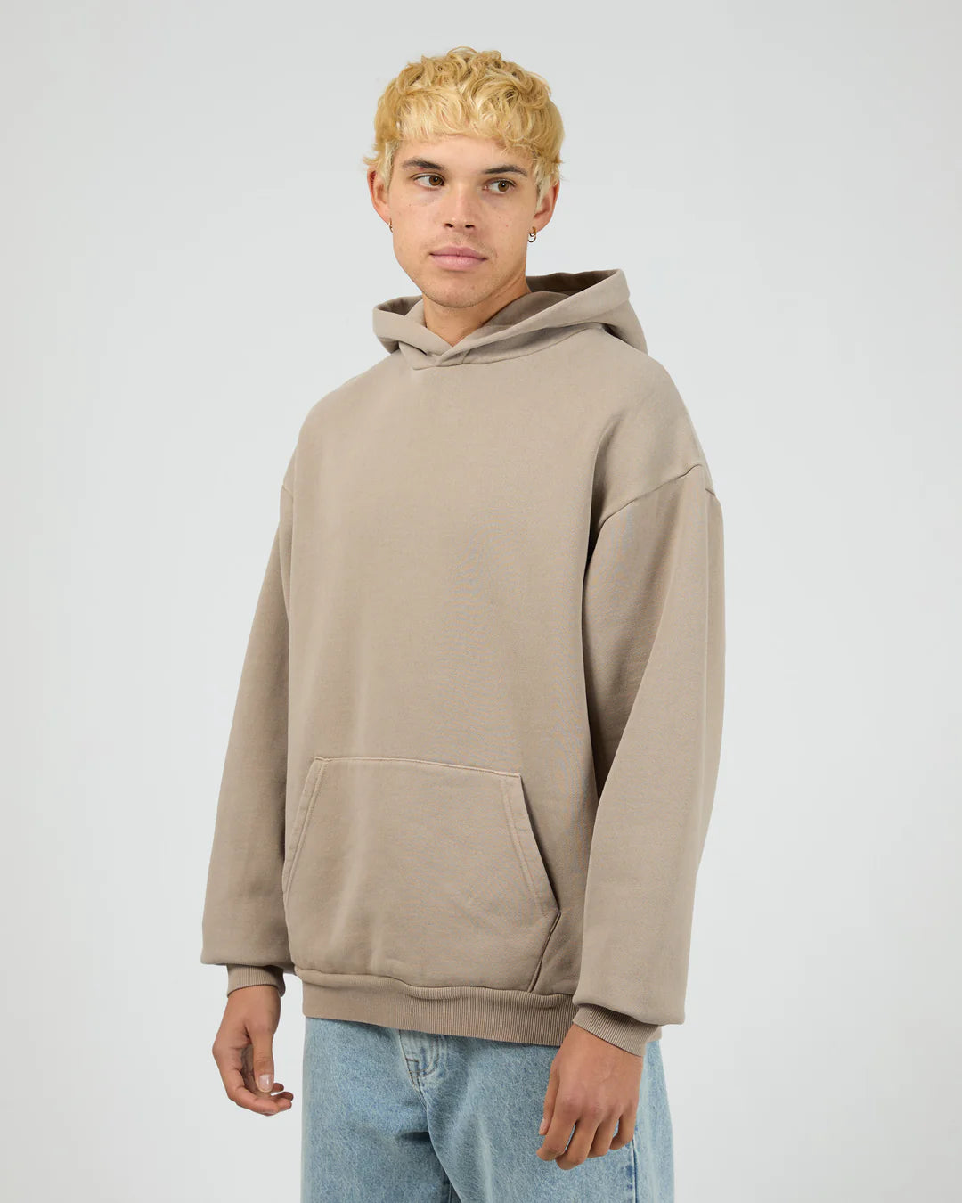 SILENT THEORY BOX HOODIE - CEMENT