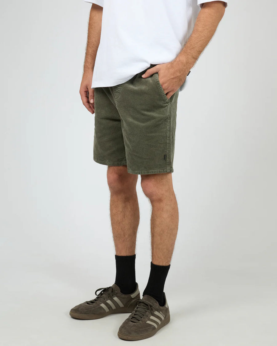 SILENT THEORY CORD SHORT - KHAKI