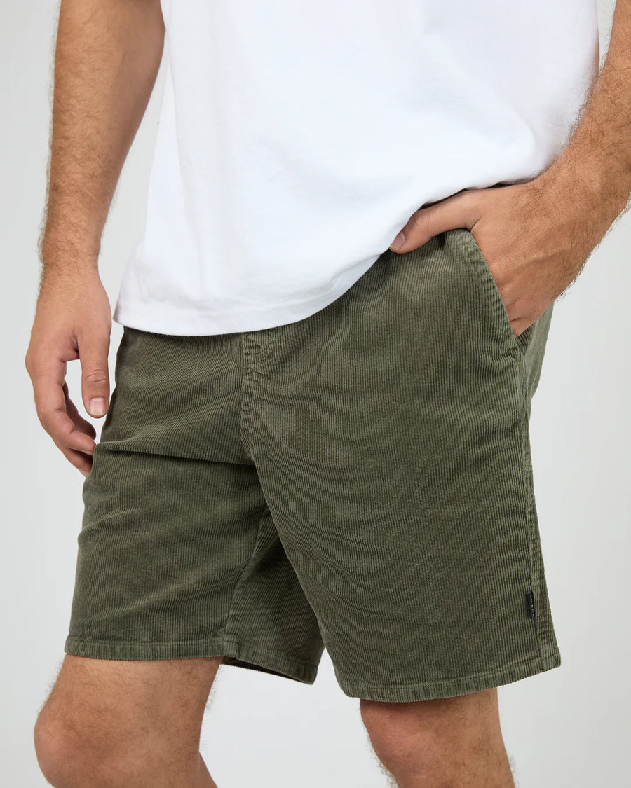 SILENT THEORY CORD SHORT - KHAKI