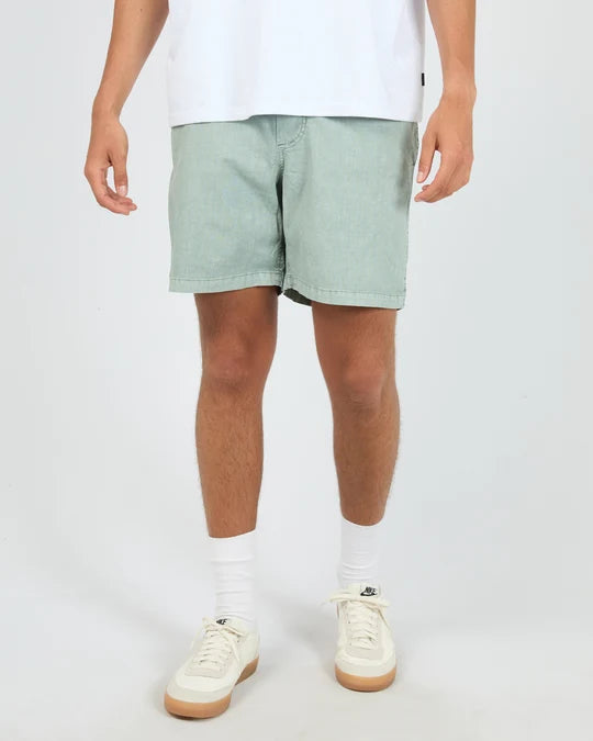 SILENT THEORY ELASTIC WAIST SHORT - GREEN