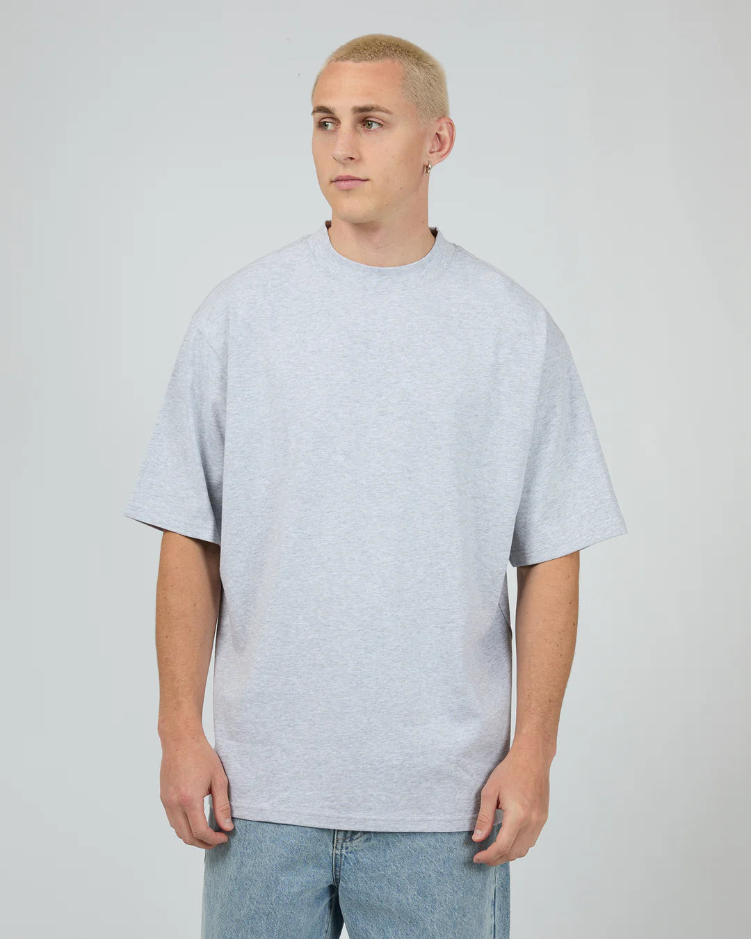 SILENT THEORY HEAVY WEIGHT TEE - GREY MARBLE