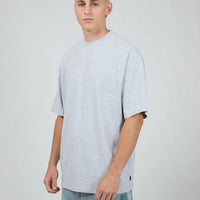 SILENT THEORY HEAVY WEIGHT TEE - GREY MARBLE