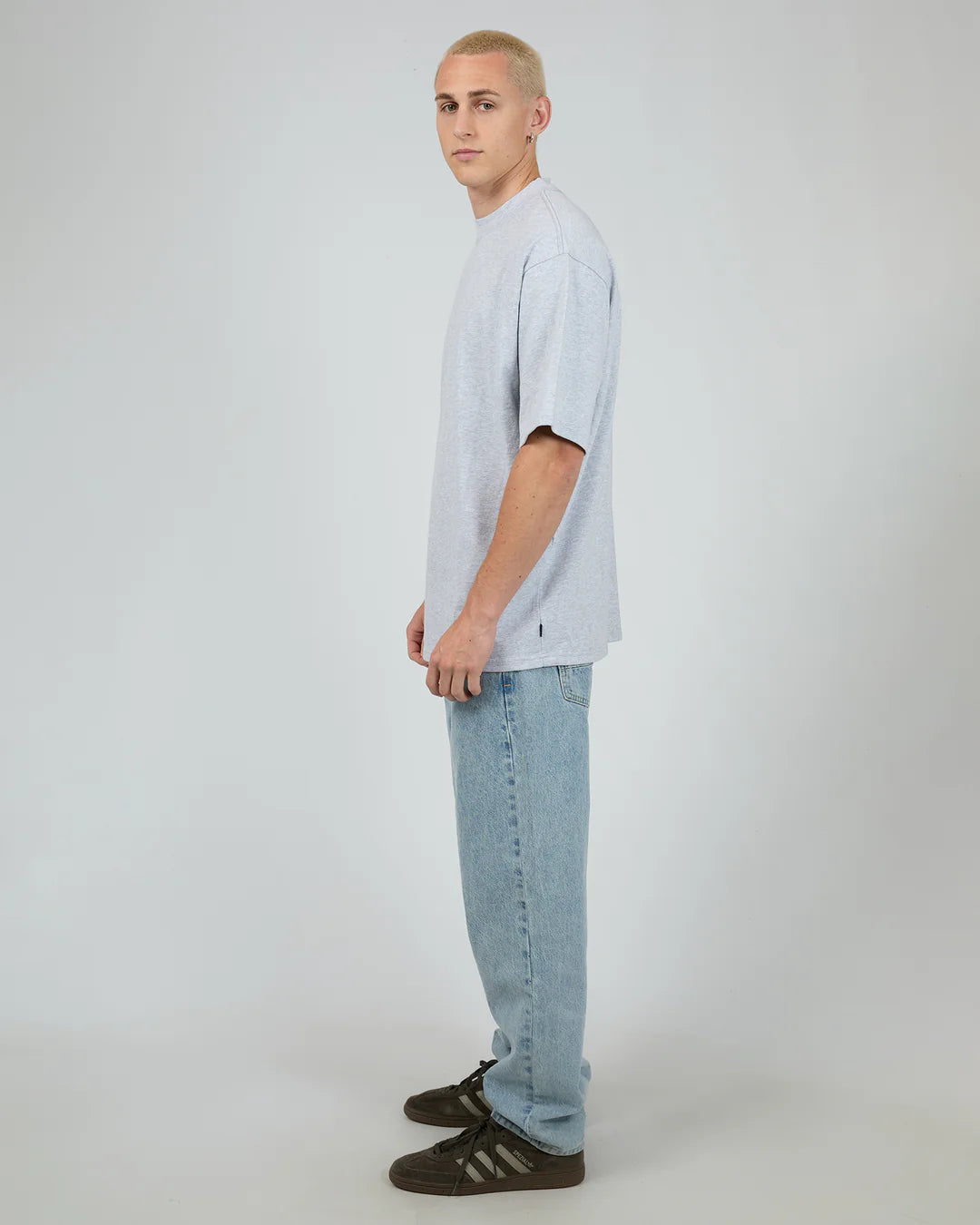 SILENT THEORY HEAVY WEIGHT TEE - GREY MARBLE