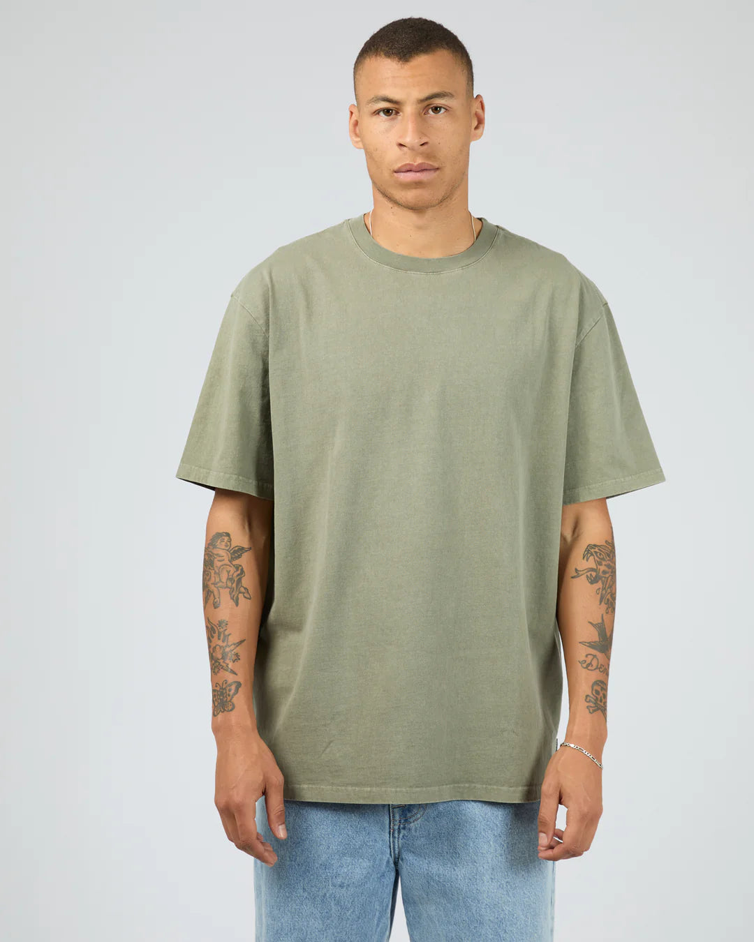 SILENT THEORY HEAVY WEIGHT TEE - KHAKI