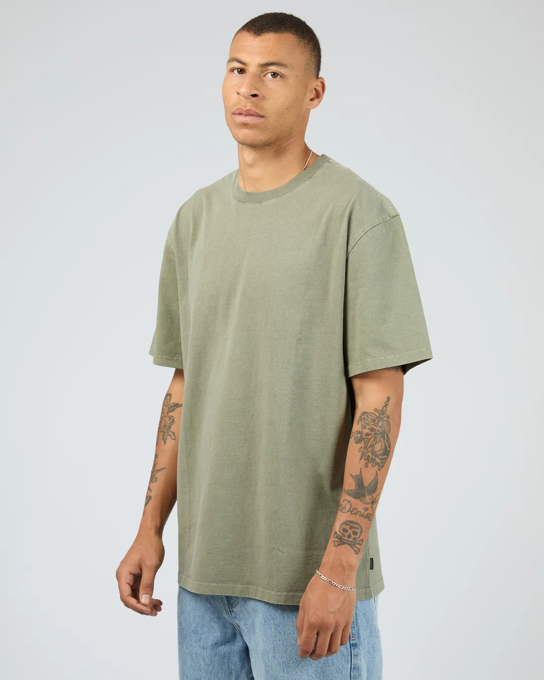 SILENT THEORY HEAVY WEIGHT TEE - KHAKI