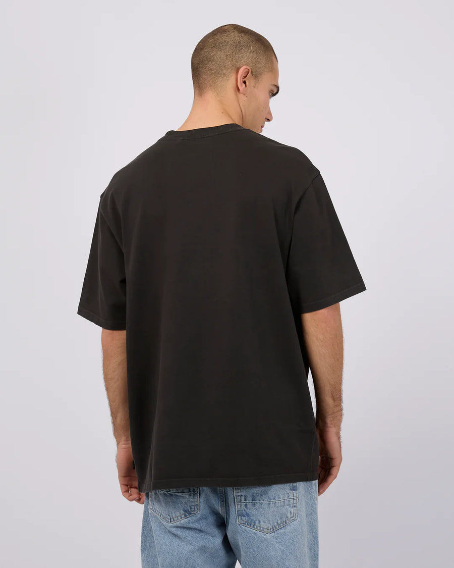 SILENT THEORY HEAVY WEIGHT TEE - WASHED BLACK