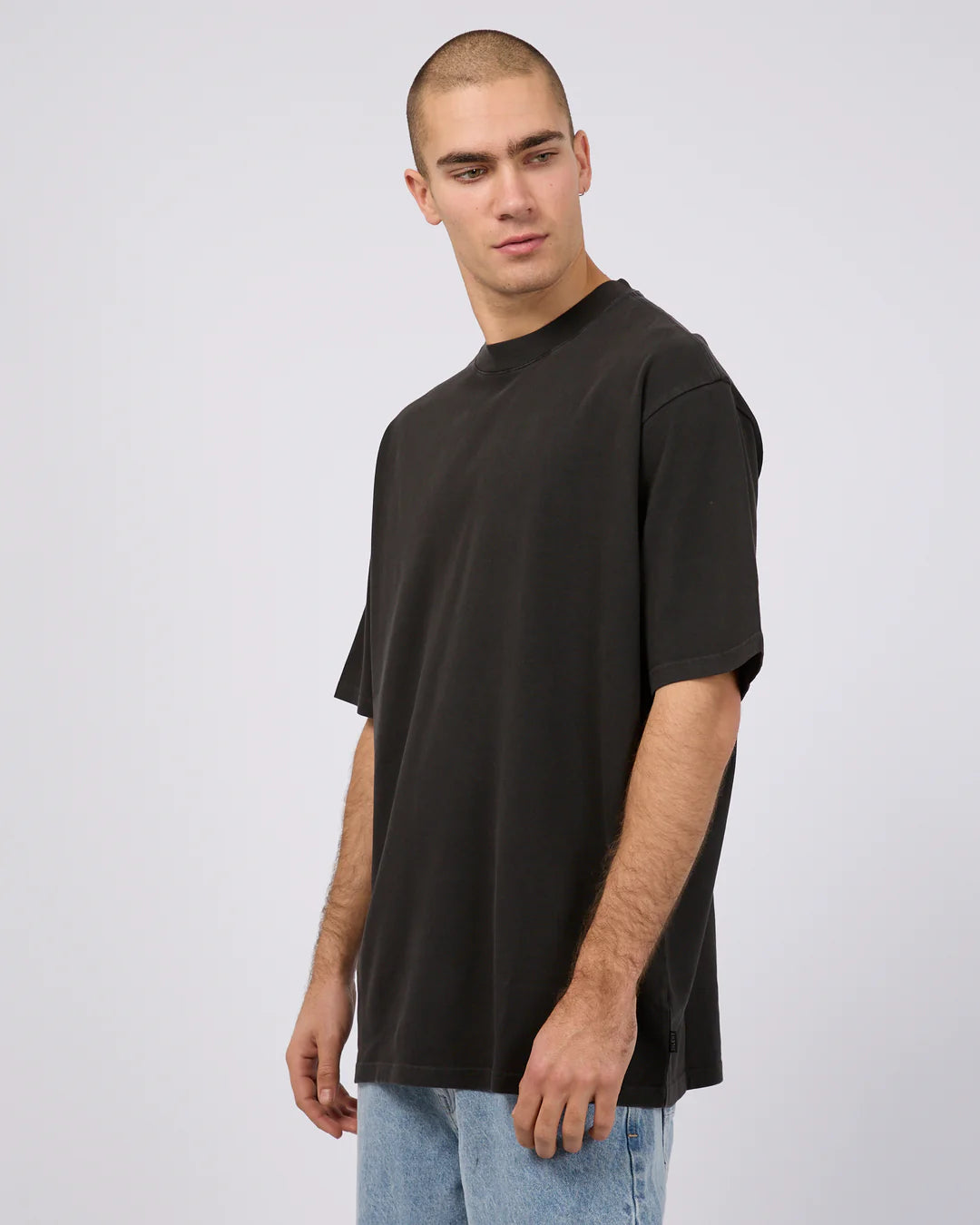 SILENT THEORY HEAVY WEIGHT TEE - WASHED BLACK