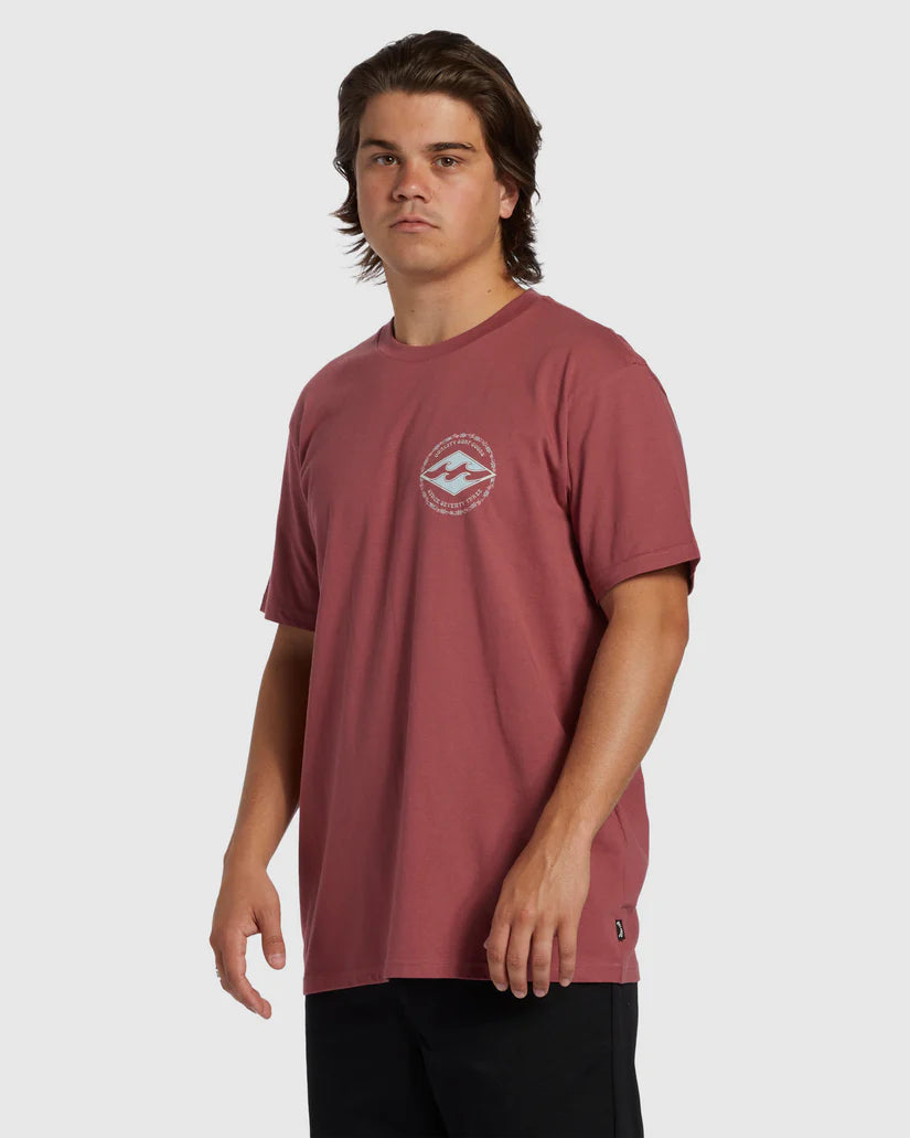 BILLABONG ROTOR DIAMOND REGULAR T-SHIRT - DUSTY ROSE