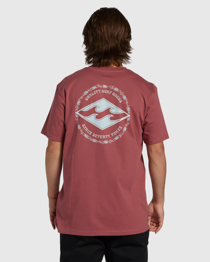 BILLABONG ROTOR DIAMOND REGULAR T-SHIRT - DUSTY ROSE