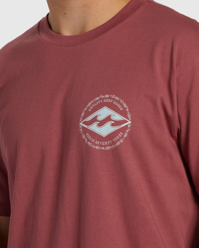 BILLABONG ROTOR DIAMOND REGULAR T-SHIRT - DUSTY ROSE