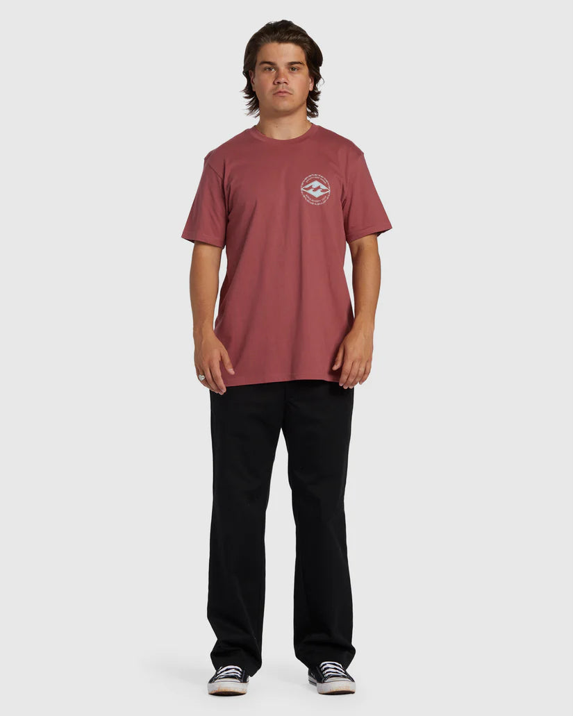 BILLABONG ROTOR DIAMOND REGULAR T-SHIRT - DUSTY ROSE