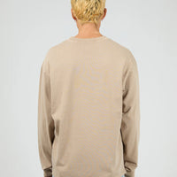 SILENT THEORY HEAVYWEIGHT STANDARD FIT LONG SLEEVE TEE - TAN