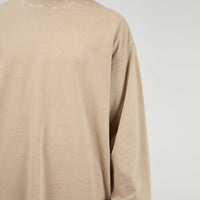 SILENT THEORY HEAVYWEIGHT STANDARD FIT LONG SLEEVE TEE - TAN