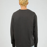 SILENT THEORY HEAVYWEIGHT STANDARD FIT LONG SLEEVE TEE - COAL