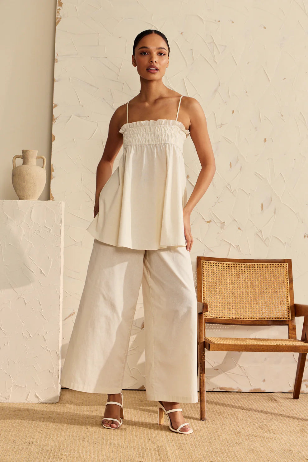 SLIDE SHOW IVORY CLOUD PANTS - BEIGE