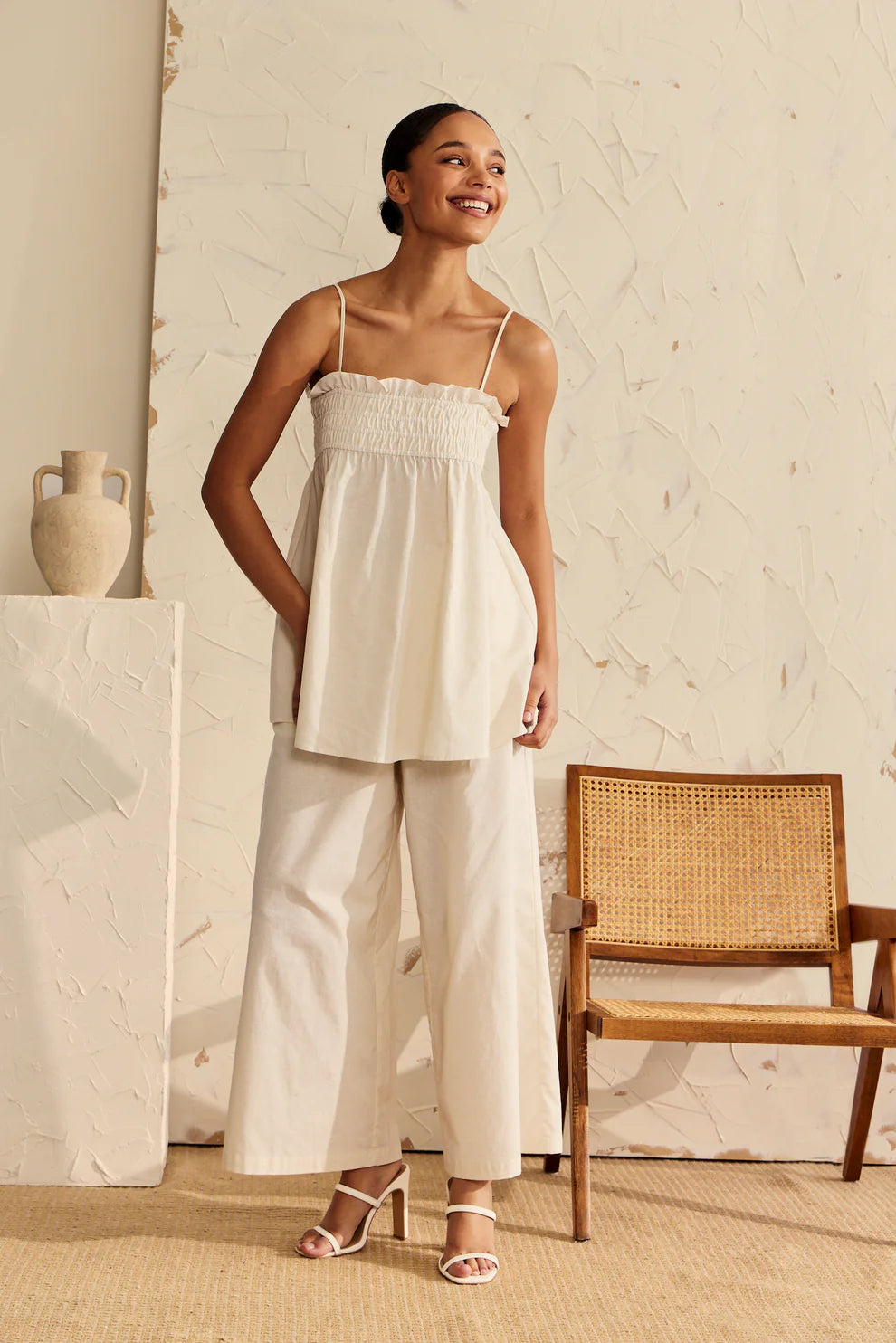 SLIDE SHOW IVORY CLOUD PANTS - BEIGE