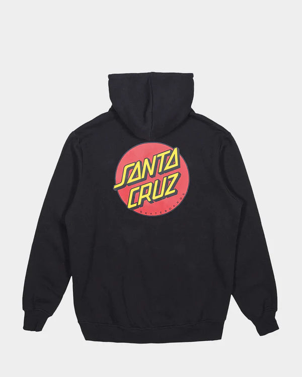 SANTA CRUZ MENS CLASSIC DOT CHEST HOODIE - BLACK