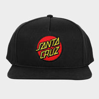SANTA CRUZ CLASSIC DOT SNAPBACK CAP - BLACK