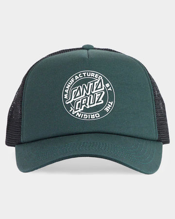 SANTA CRUZ MFG DOT TRUCKER CAP - GREEN