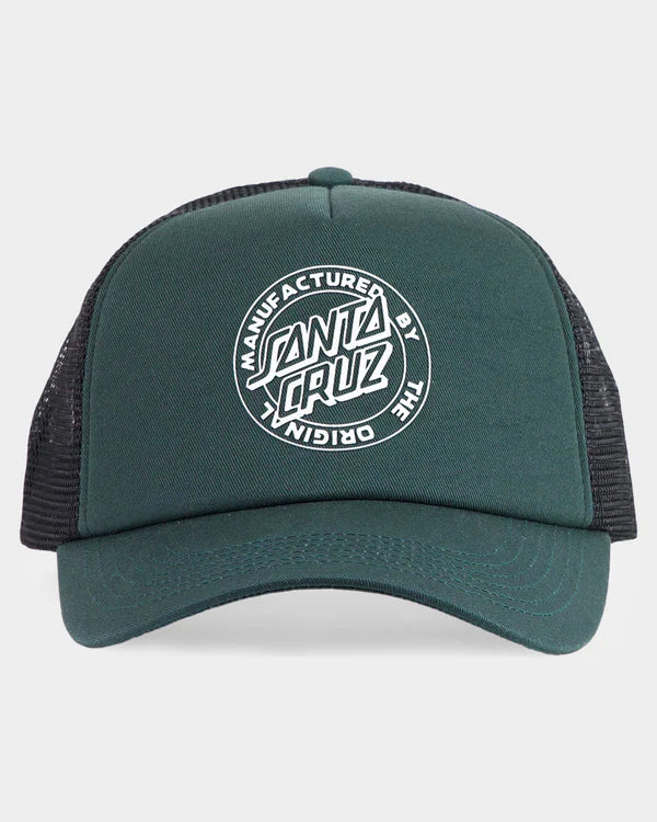 SANTA CRUZ MFG DOT TRUCKER CAP - GREEN