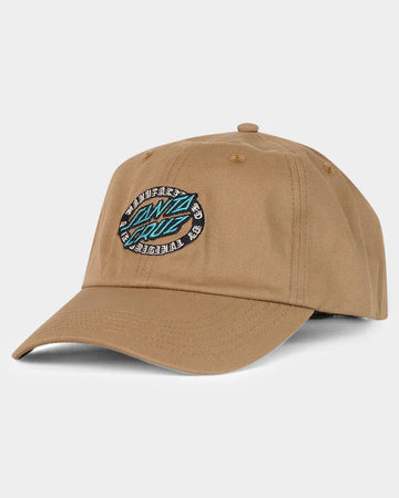 SANTA CRUZ DOT OVAL MENS DAD CAP - TAUPE