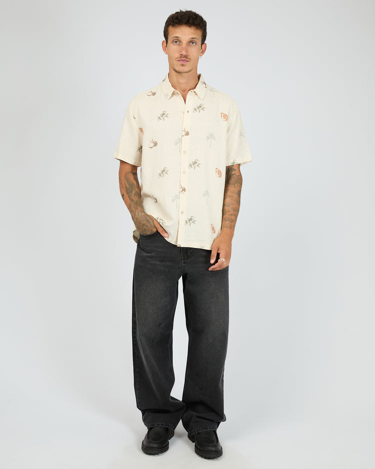 ST GOLIATH MARKET S/S SHIRT - NATURAL