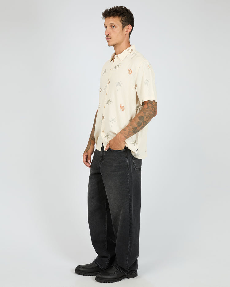 ST GOLIATH MARKET S/S SHIRT - NATURAL